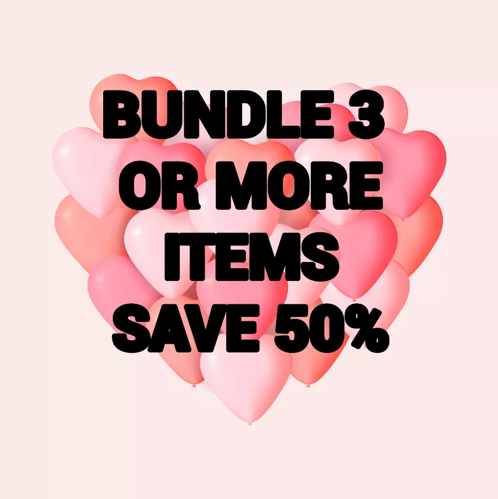 Bundle any three or more items from my closet save 50%